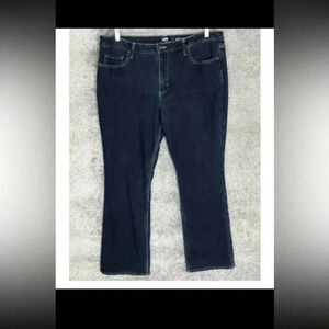 Lee Riders Midrise Bootcut Jeans Womens Size 14 Petite  Burgundy Fleece Lined